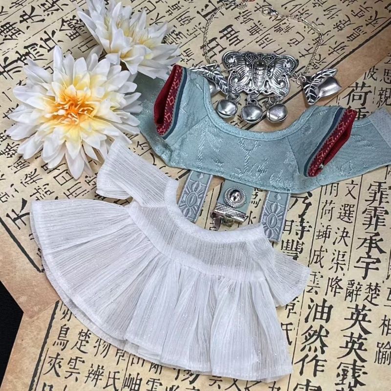 Formal Dress - 20cm綿人形 - 伝統的な中国苗江シリーズのベビー服ぬいぐるみ人形セットフォーマルドレス