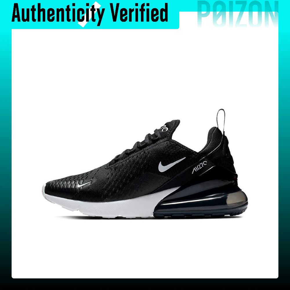 Nike Shoes Air Max 270 - ナイキ エア マックス 270、耐摩耗性、通気性、ローカット、エアクッション、カジュアルランニングシューズ、レディース、ブラック、ホワイト、AH6789-001