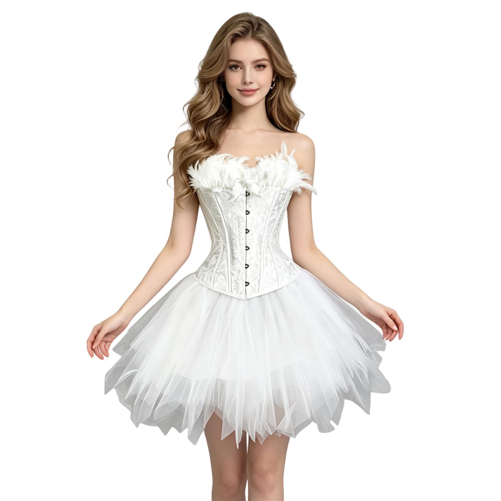 白鳥の衣装、柔らかい生地のチュール製バレエスカートセット。ハ - Formal Skirt のレビューと価格