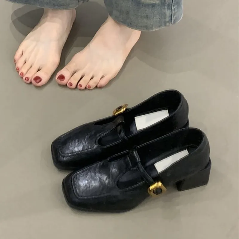 レディース スクエアトゥ Tストラップ メリージェーンシュー - Womens Heels のレビューと価格