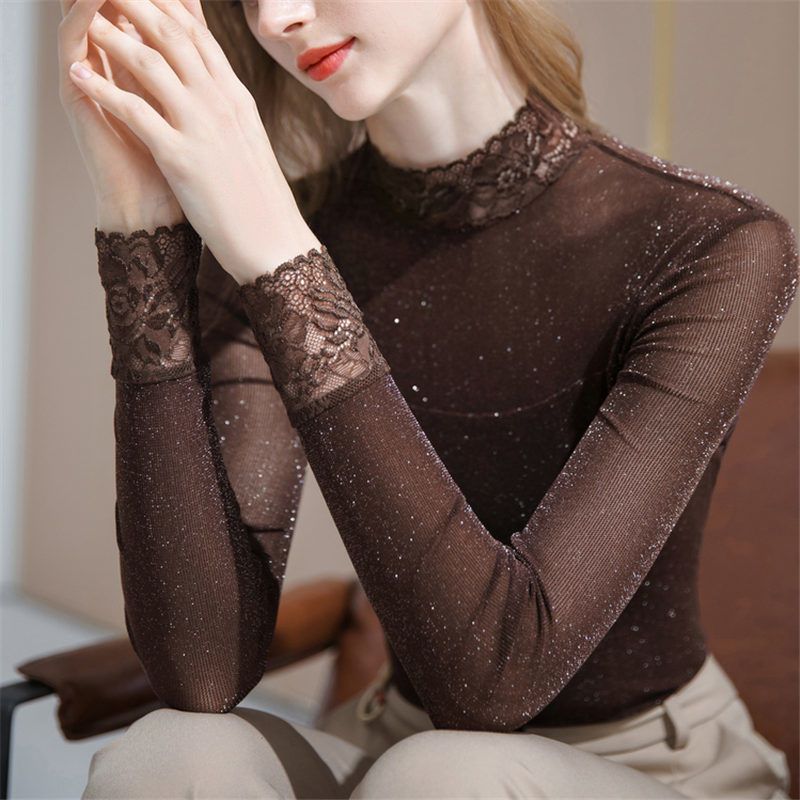ファッションガーゼ明るいシルクスプライスレースブラウス婦人服 - Silk Blouse のレビューと価格