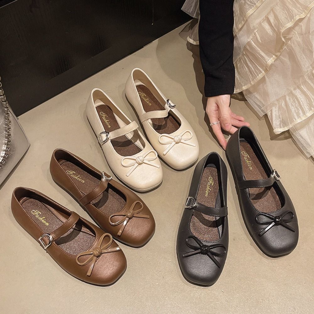 スイートな女性用パールボウタイサンダル、滑り止め付き快適ロー - Womens Heels のレビューと価格