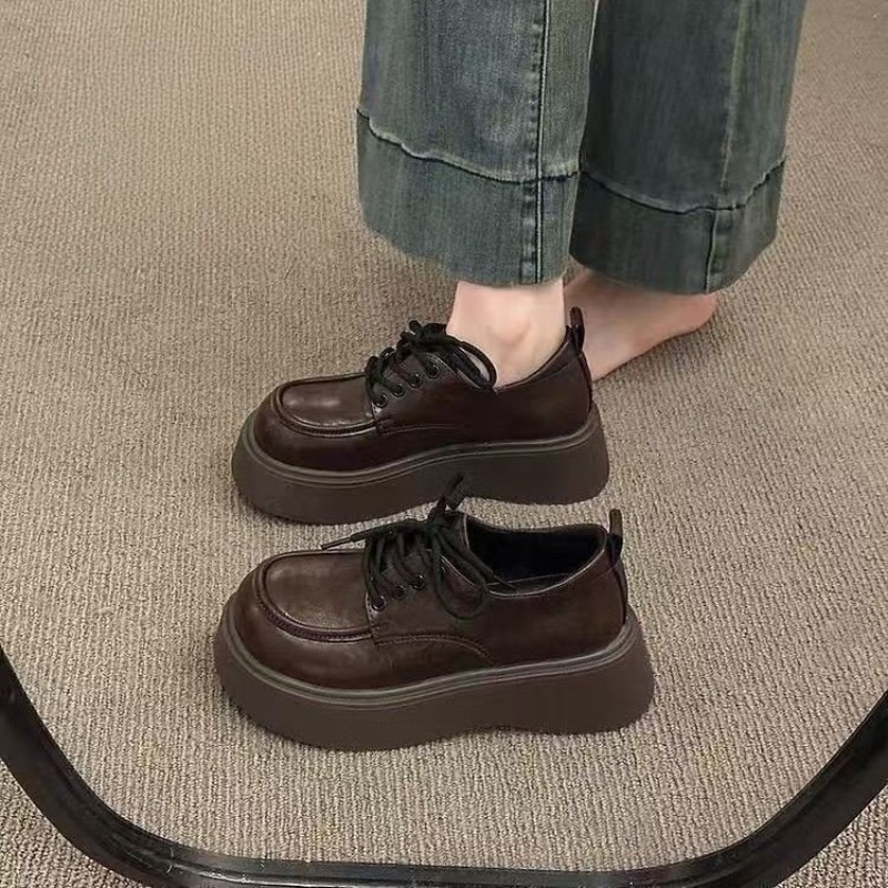 レディース ヴィンテージ ブラウン レースアップ プラットフ - Womens Heels のレビューと価格